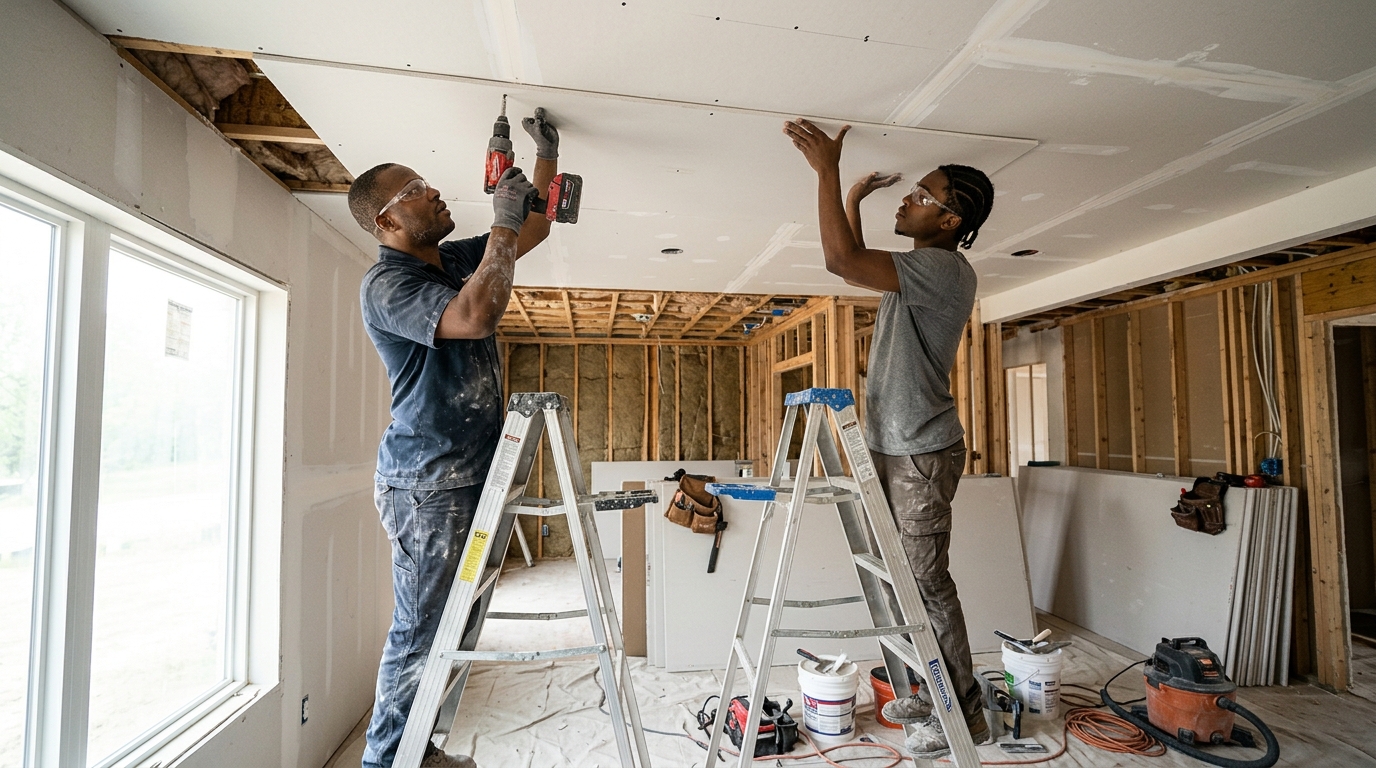 Drywall installation and partitioning service by Zed Handyman