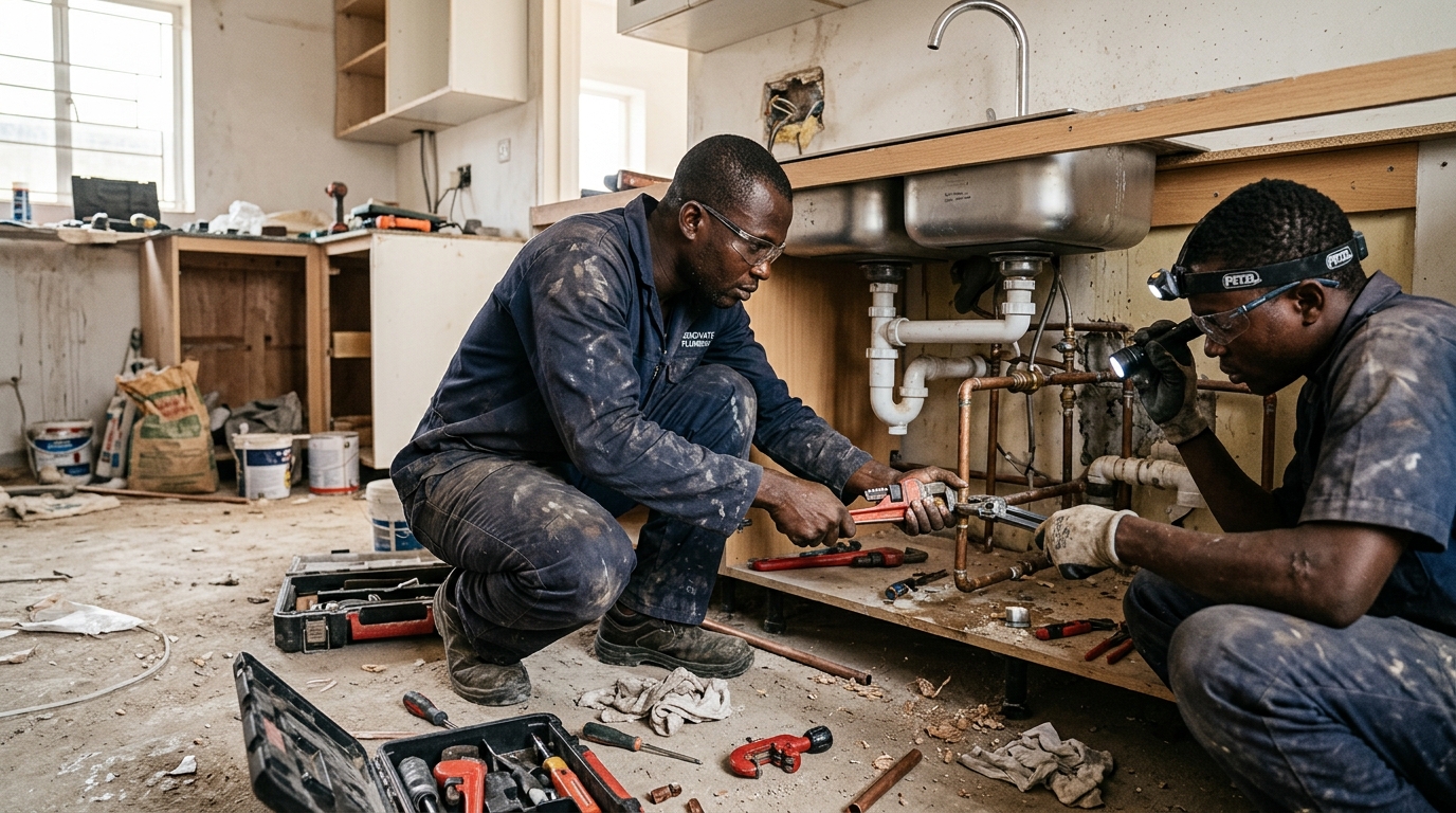 Plumbing repairs and installations by a Cape Town handyman